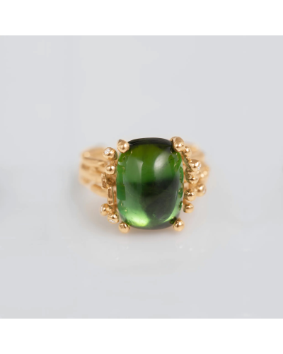 Ole Lynggaard Copenhagen Ring Medium in Gold with Green Tourmaline and Diamonds (watches)